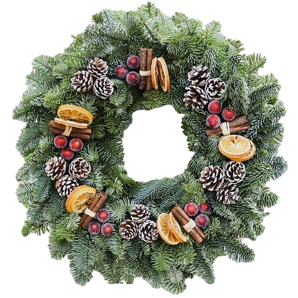 Luxury Natural Christmas Wreath (Cinnamon Spice, 14") Luxury Natural Christmas Wreath (Cinnamon Spice, 14") -Garden Plant Seed Store luxury natural christmas wreath cinnamon spice 14 p7067 50121 image