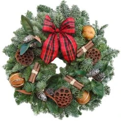 Luxury Natural Christmas Wreath (Merry Spice, 12")